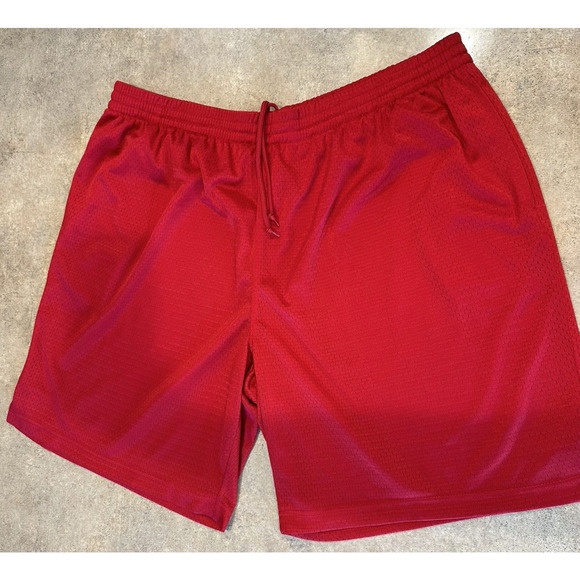 Simply for Sports Gym Basketball Jersey Shorts Mens VINTAGE Y2K RED & GRAY SET 2 - Picture 3 of 7